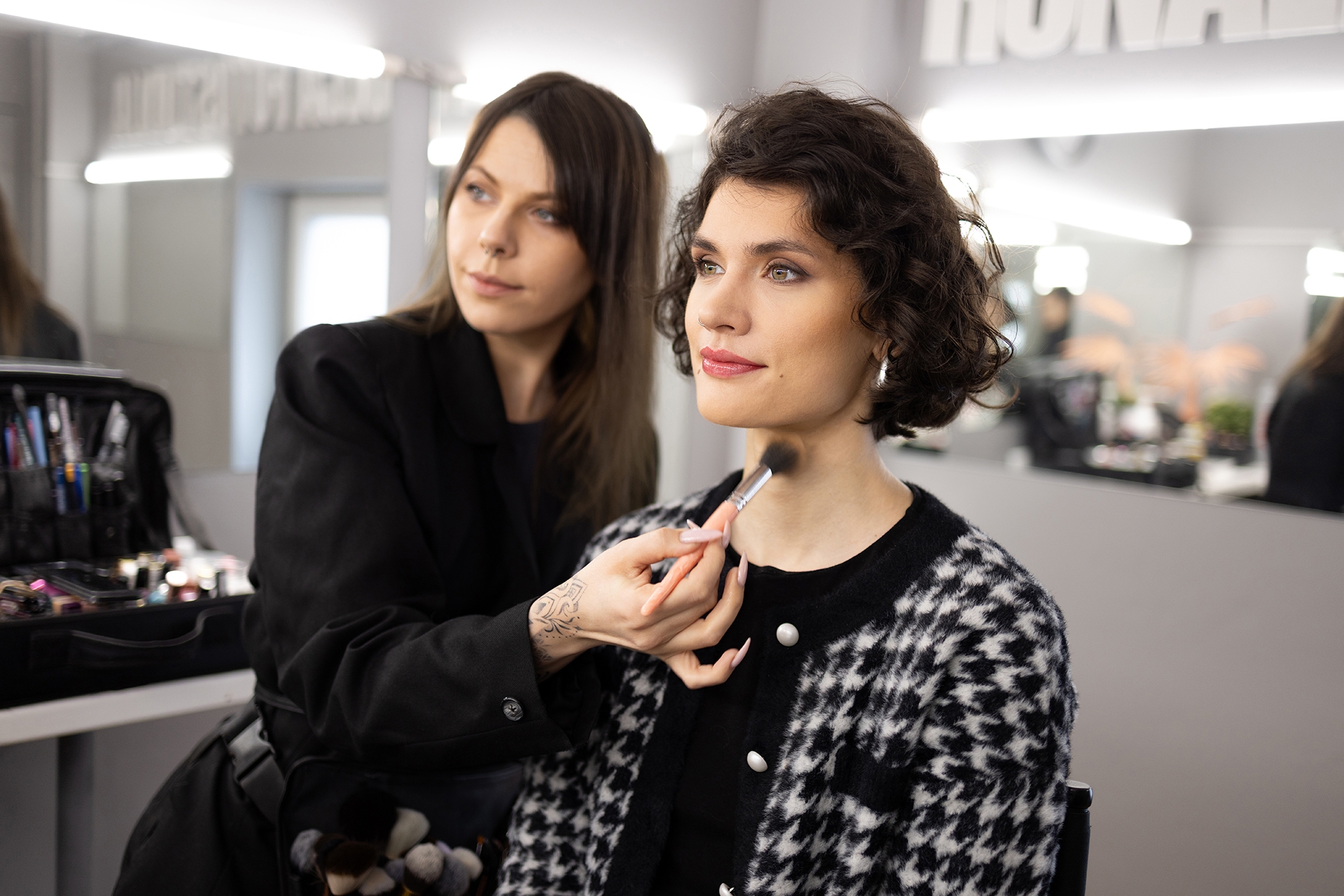 Make-up artist at work